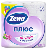 Туалетная бумага Zewa Плюс «Сирень» 4шт.