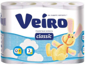 Туалетная бумага Classic Veiro 12шт.