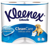 Туалетная бумага белая Kleenex «Delicate White» 4шт.