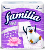 Туалетная бумага Familia «Волшебный цветок» 4шт.
